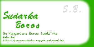 sudarka boros business card